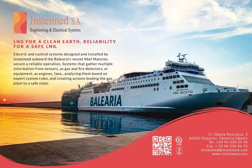 Abel Matutes · Conversión a GNL: Refit eléctrico llave en mano para la conversión a GNL del ferry Abel Matutes de Baleària: ingeniería básica, cuadros eléctricos, instalación, tendido de cable y puesta en marcha.