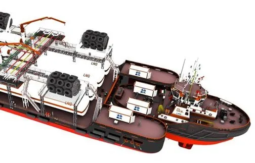 Panfido LNG · Tug & Barge: Ingeniería eléctrica de detalle de una unidad SBBT de GNL (remolcador y gabarra de bunkering) para la naviera Panfido, con operación en Italia y el Adriático.
